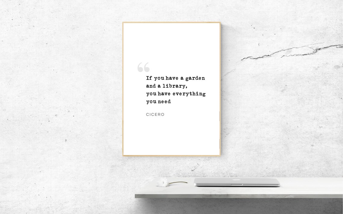 Cicero Quote Literary Art Print, Modern Decor