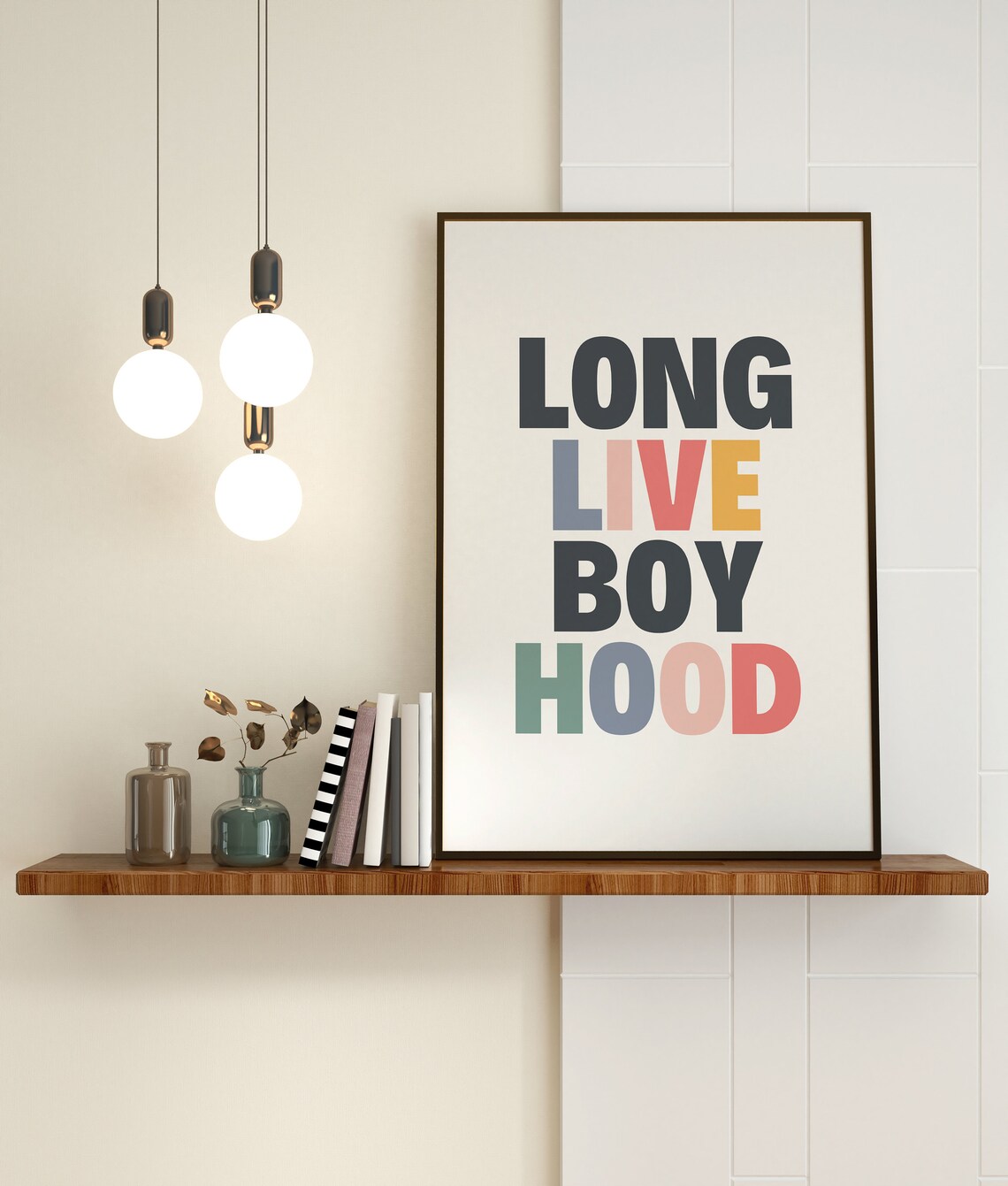 Long Live Boyhood Typography Nursery Room Art Print - Image 4