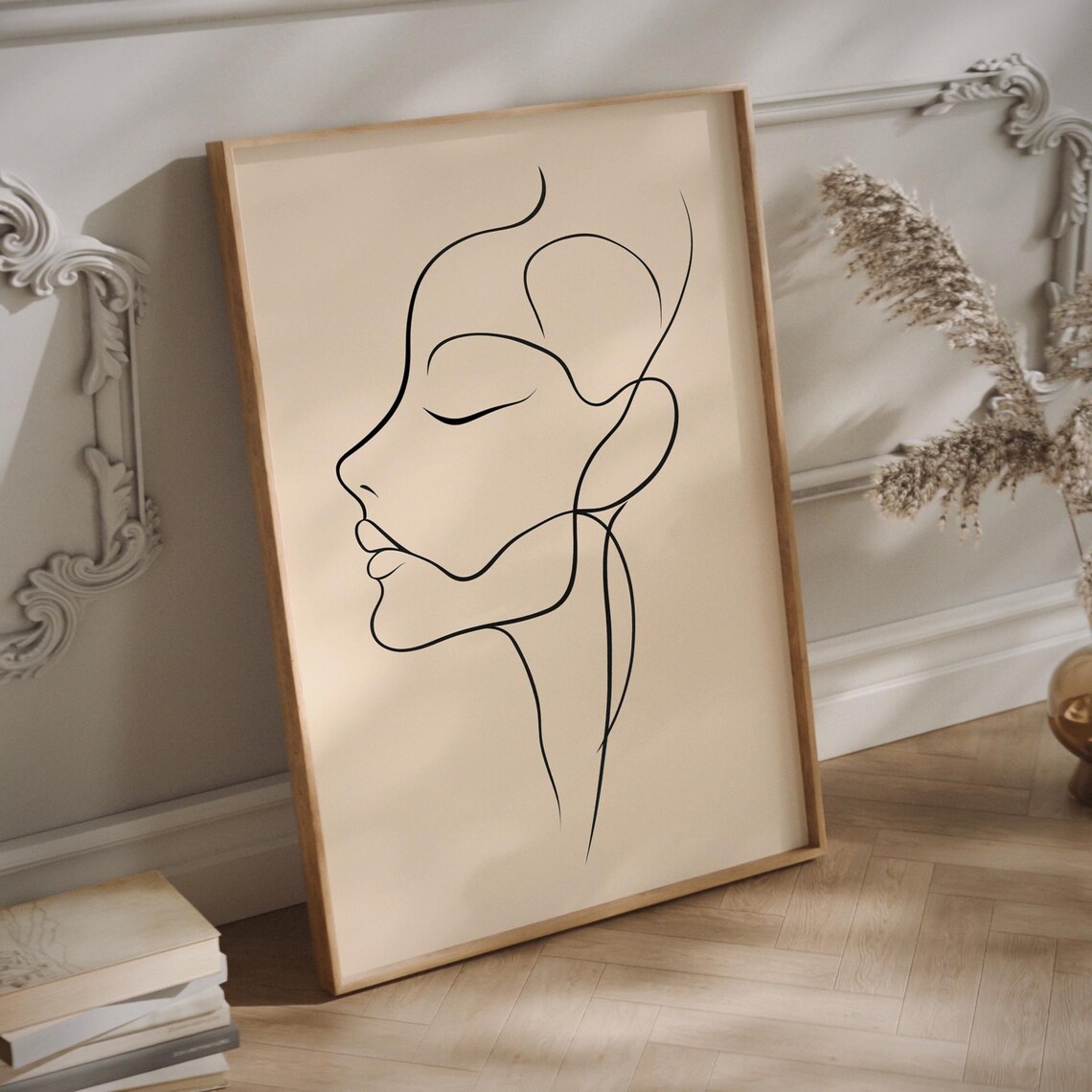 Minimalist Face Line Art, Abstract Woman Portrait - Image 3
