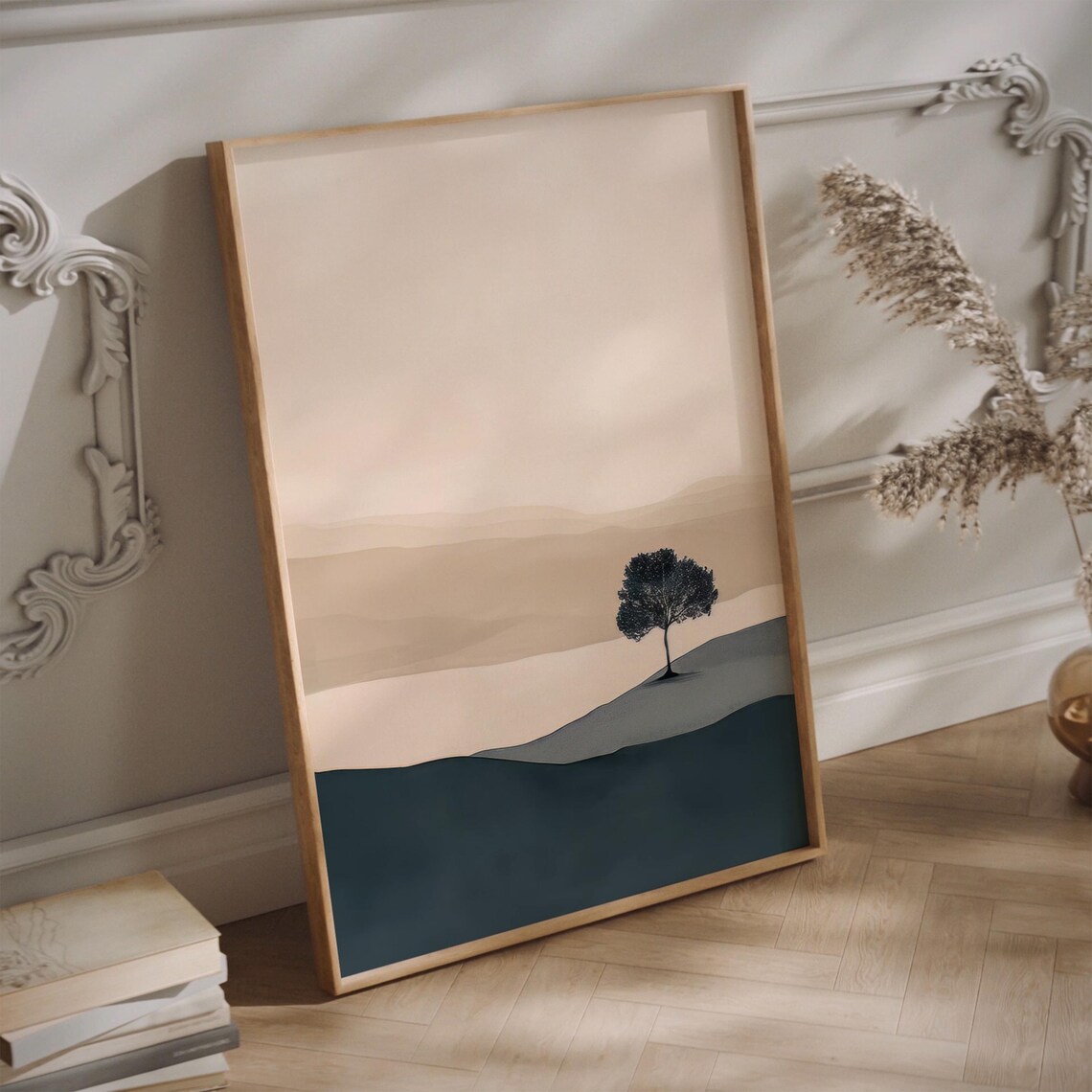 Japandi Lone Tree Art Print, Minimalist Nature - Image 3