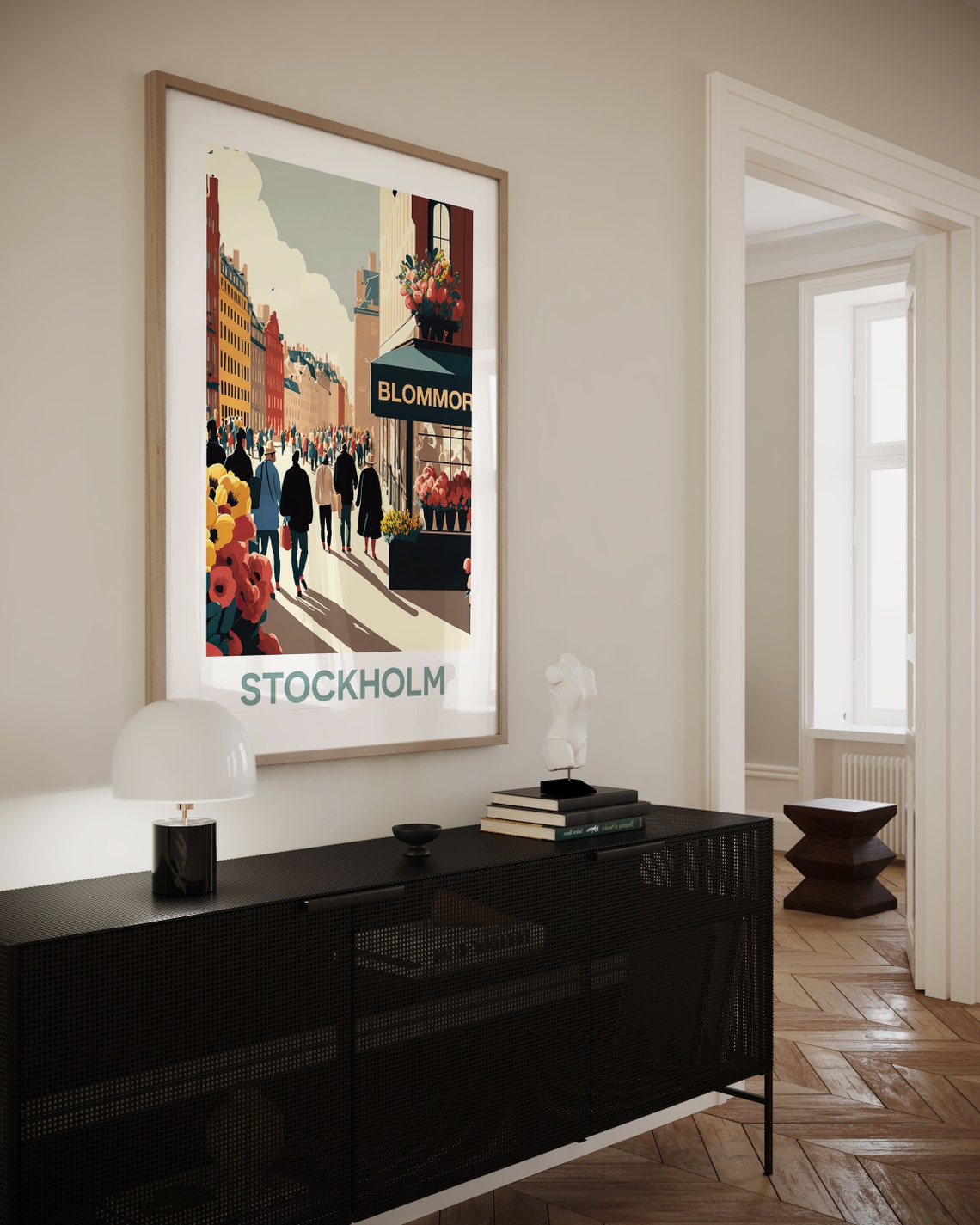 Stockholm Poster Stockholm Art Flower Market Print Sweden Wall Art Swedish Decor Nordic Wall Art Stockholm Sweden - Image 2