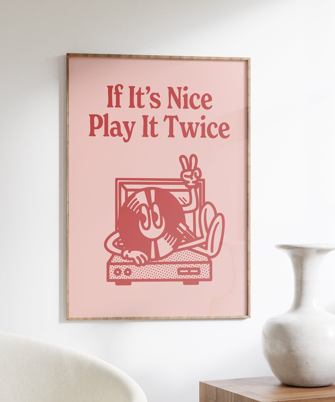 Record Player Bold Retro Music Art Poster - Image 4