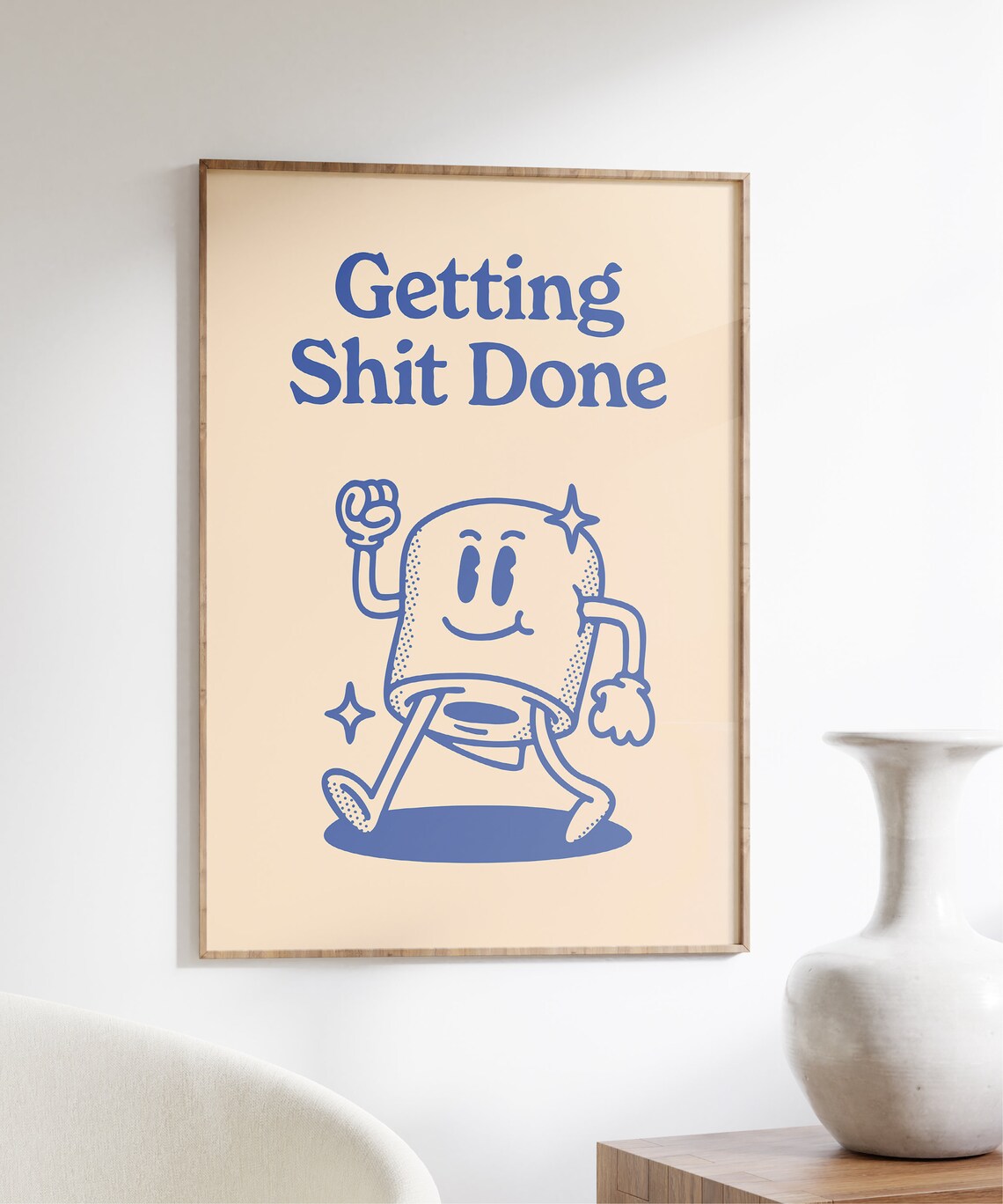 Getting Shit Done Retro Motivation Art Print - Image 6