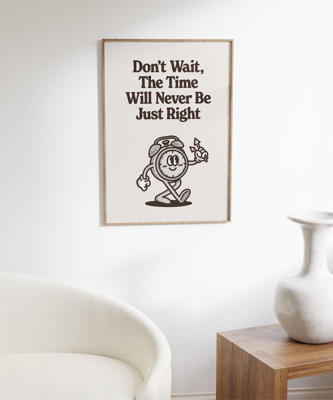 Don’t Wait Quote Print, Retro Motivational Poster - Image 6