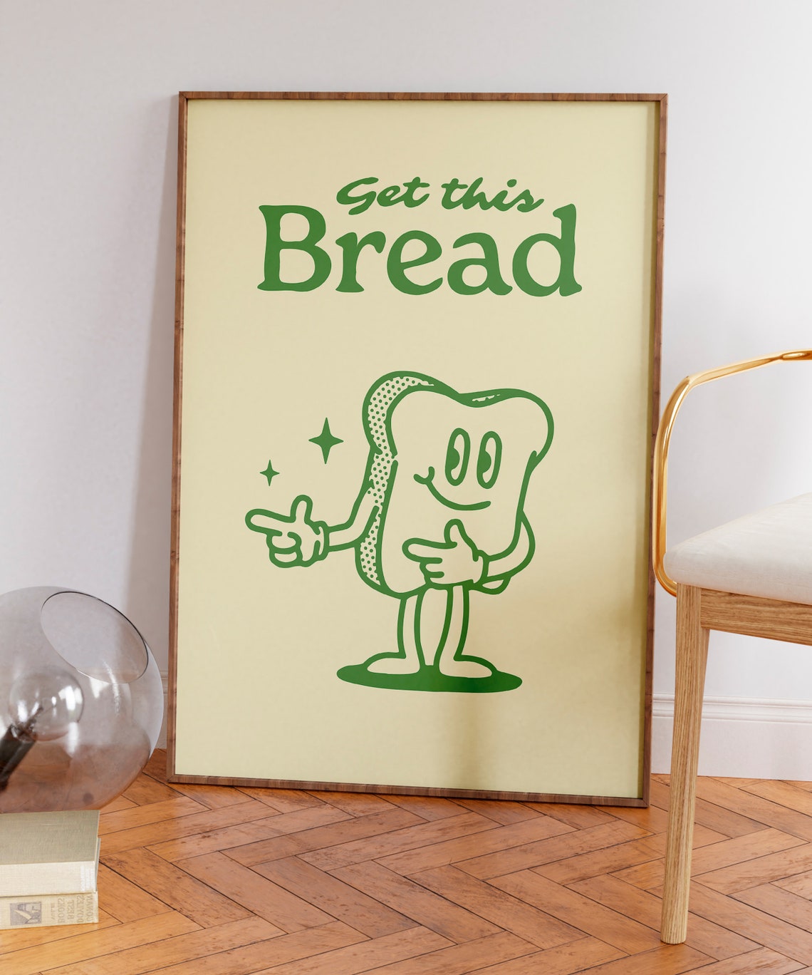 Get This Bread Wall Art Print Positive Poster Downloadable Art Motivation Mindset Print Retro Wall Decor Printable Wall Art Fun Prints - Image 4