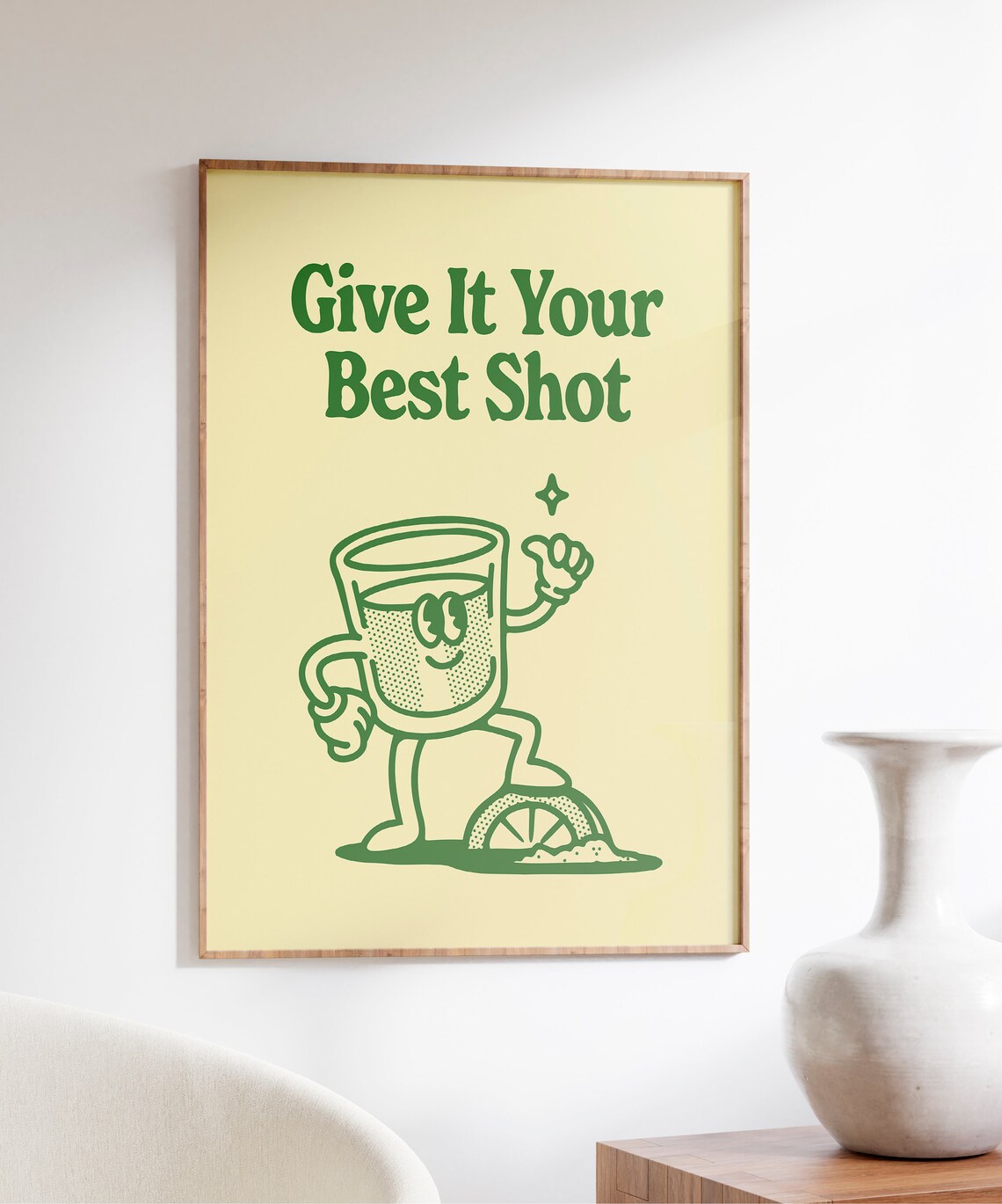 Give It Your Best Shot Retro Tequila Shot Poster - Image 3