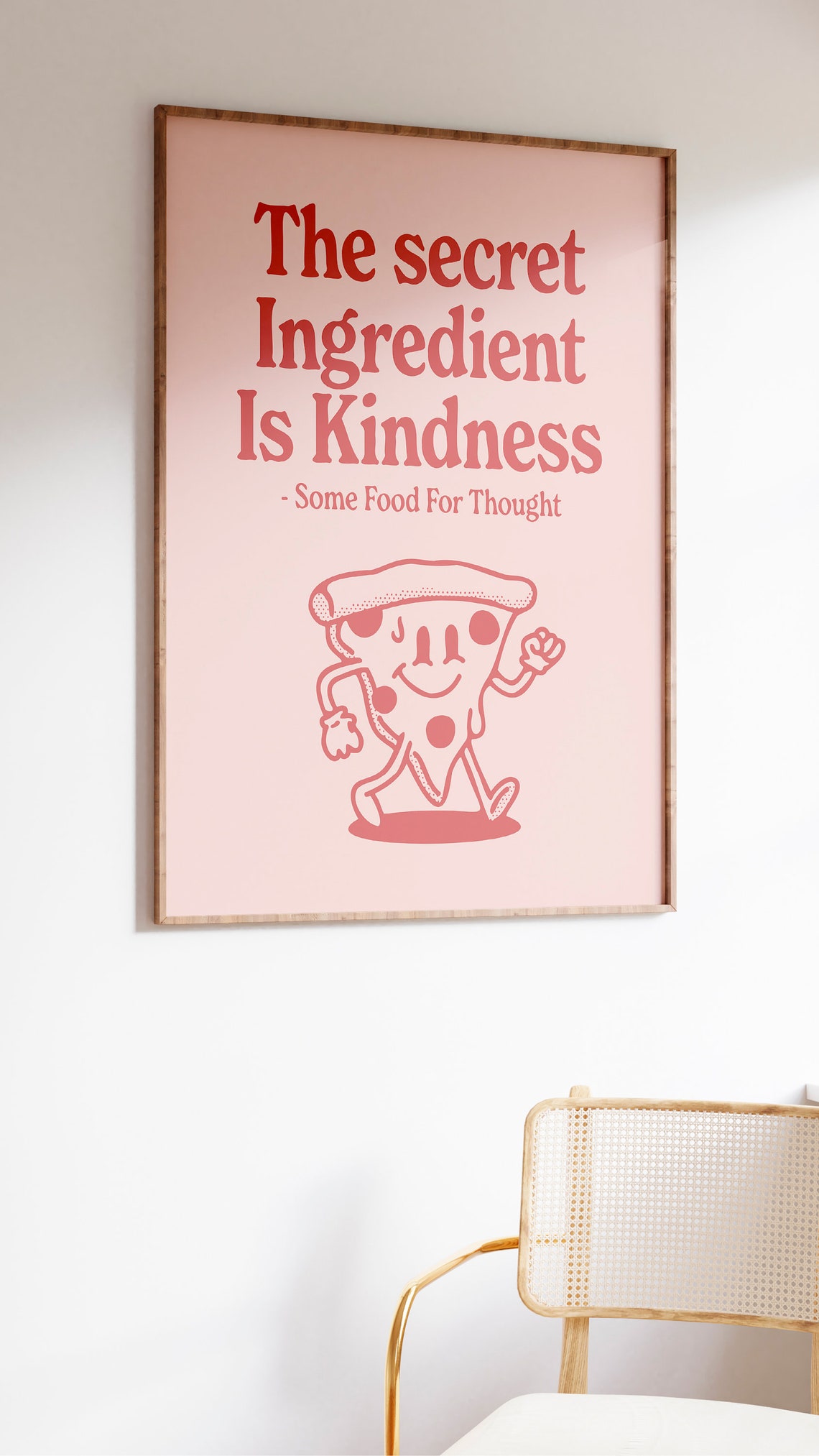 Printable Kitchen Poster Retro Print Be Kind Wall Art Trendy Wall Art Kindness Quote Instant Red Wall Art Cute Dorm Decor - Image 2