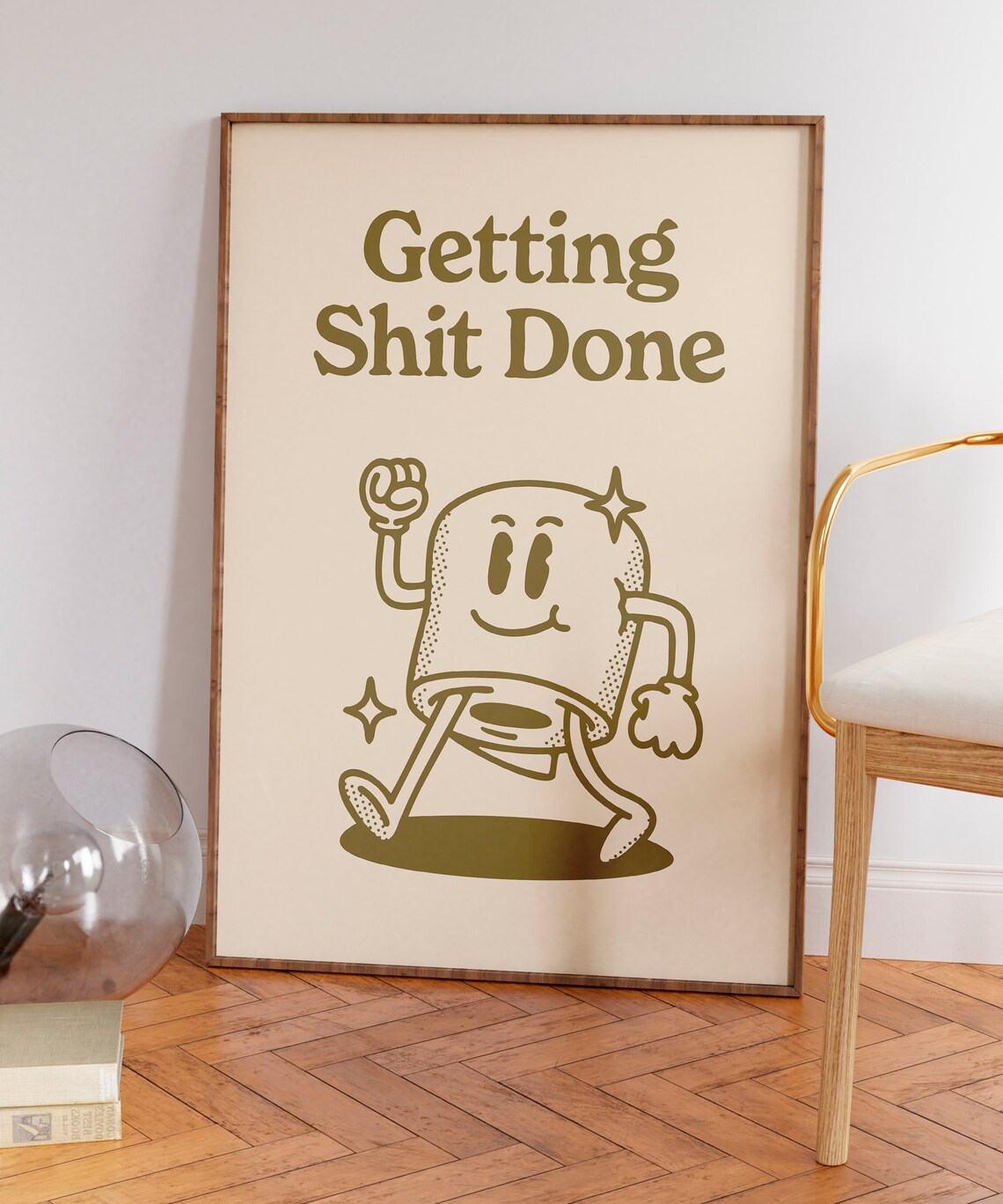 Getting Shit Done Quote, Retro Wall Art Print - Image 7
