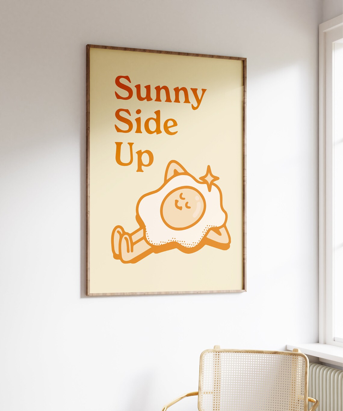 Sunny Side Up Retro Kitchen Quote Art Print - Image 6