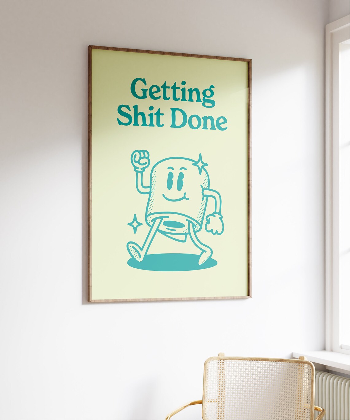 Getting Shit Done Retro Motivational Art Print - Image 6