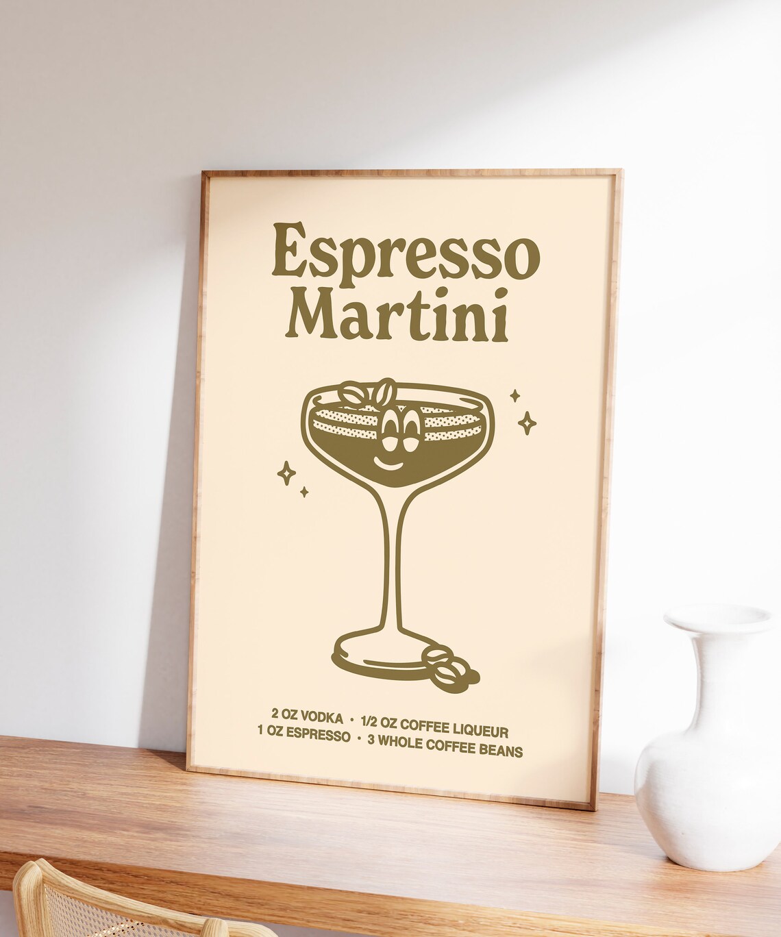 Espresso Martini Vintage Cocktail Art Print - Image 6