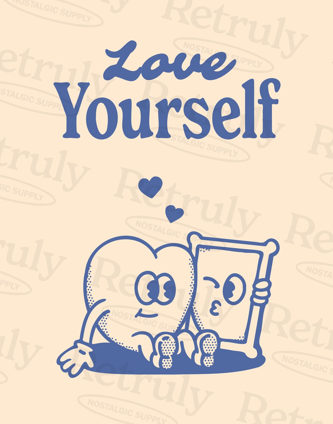 Love Yourself Retro Quote Art Print - Image 2