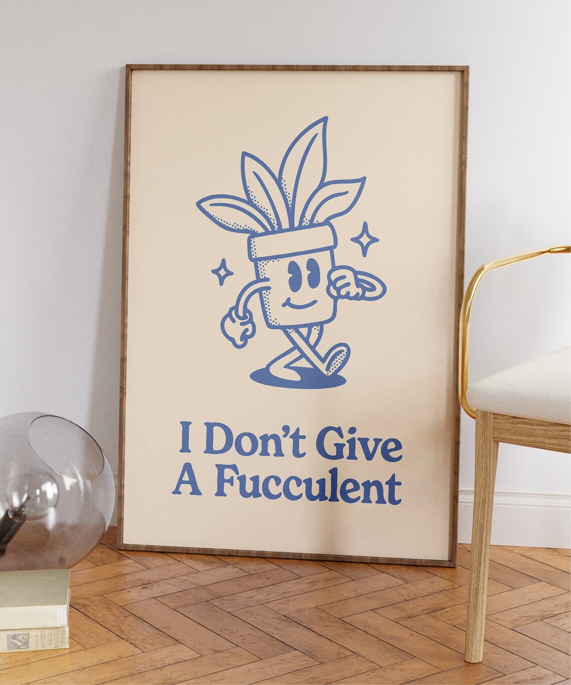 Succulent Retro Plant Art Print, Quirky Decor - Image 7