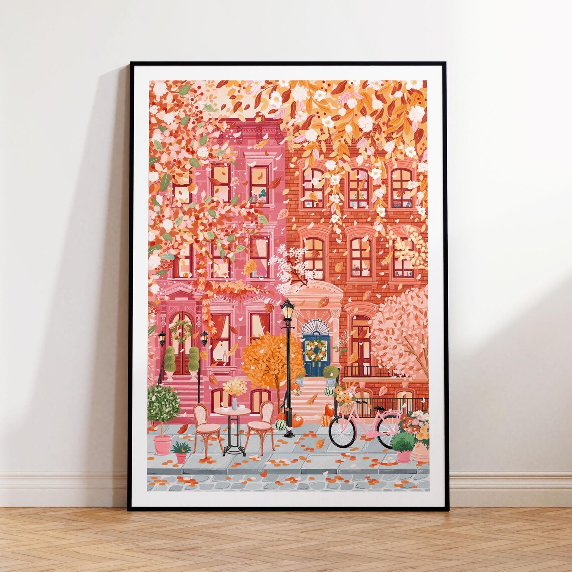 Autumn Brooklyn New York NYC Travel Poster