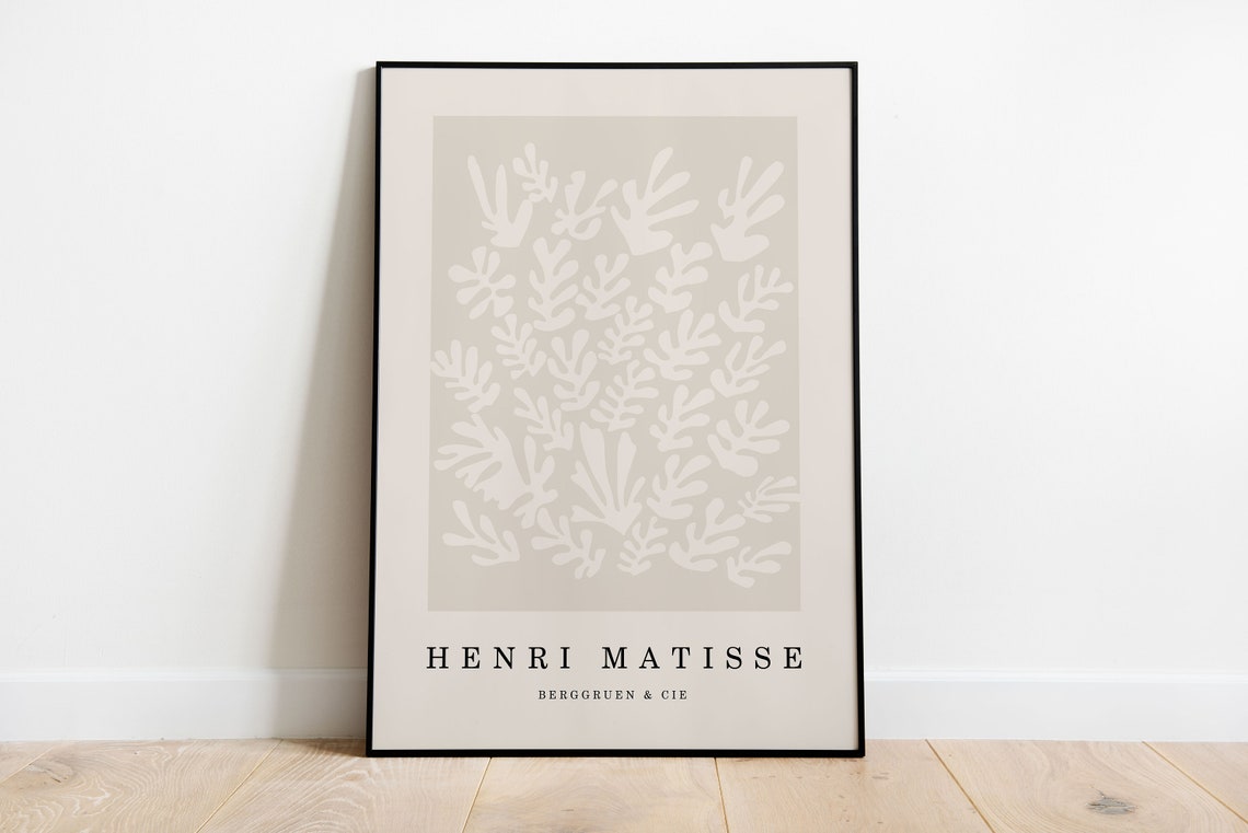 Henri Matisse White Cutout Fronds Neutral Boho Minimalist Poster - Image 3