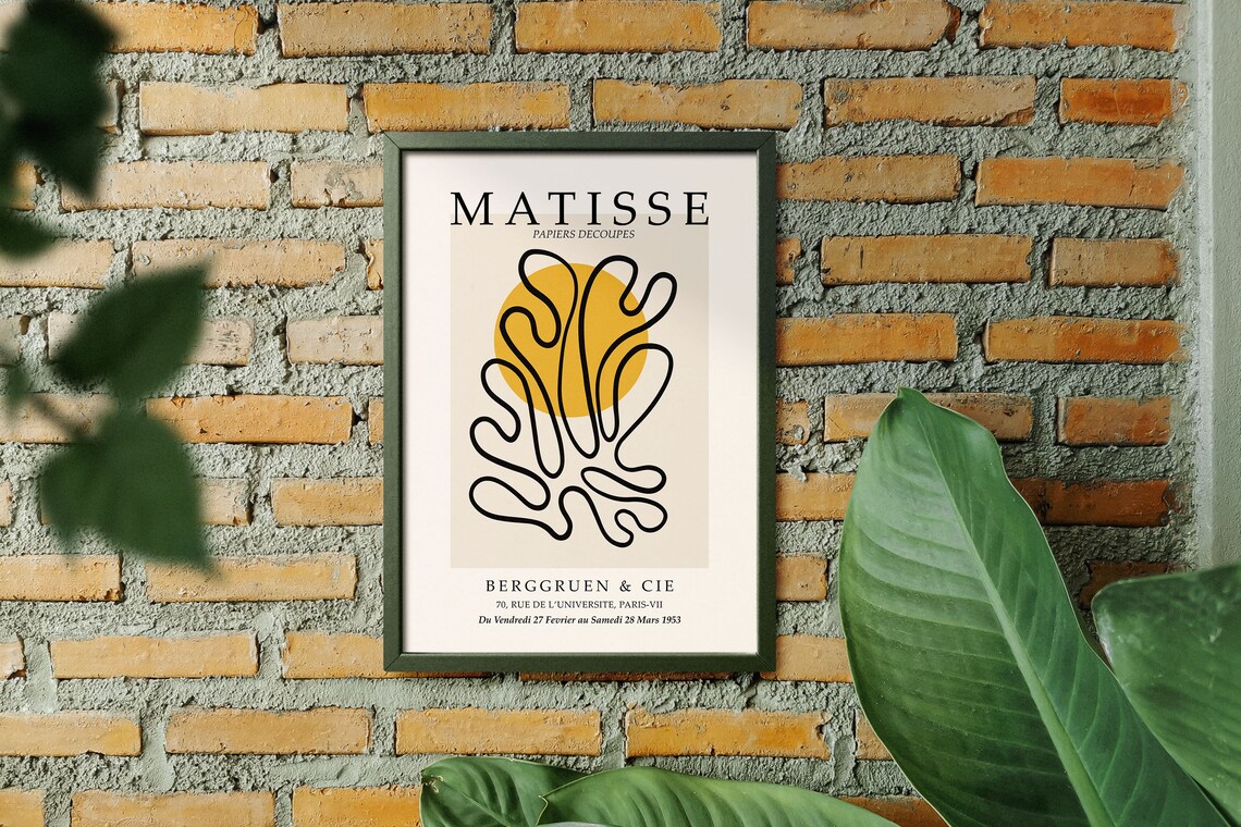 Matisse Abstract Poster, Yellow Minimalist Art Print - Image 4