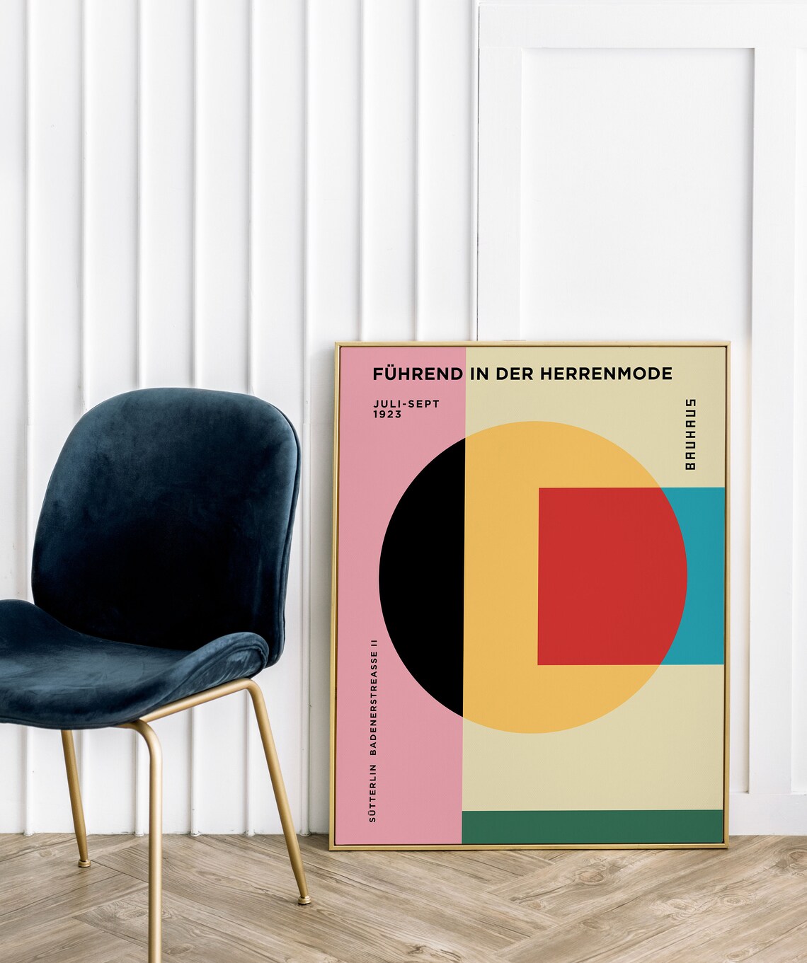 Pink Geometric Bauhaus Museum Exhibition Poster - Image 3