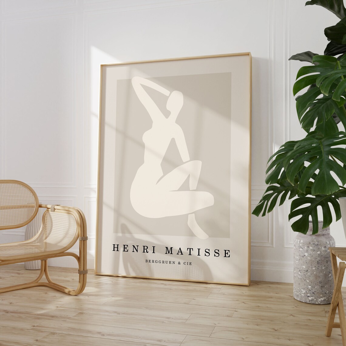 Henri Matisse Dancing Figure Poster Beige Abstract Woman Cutout Art