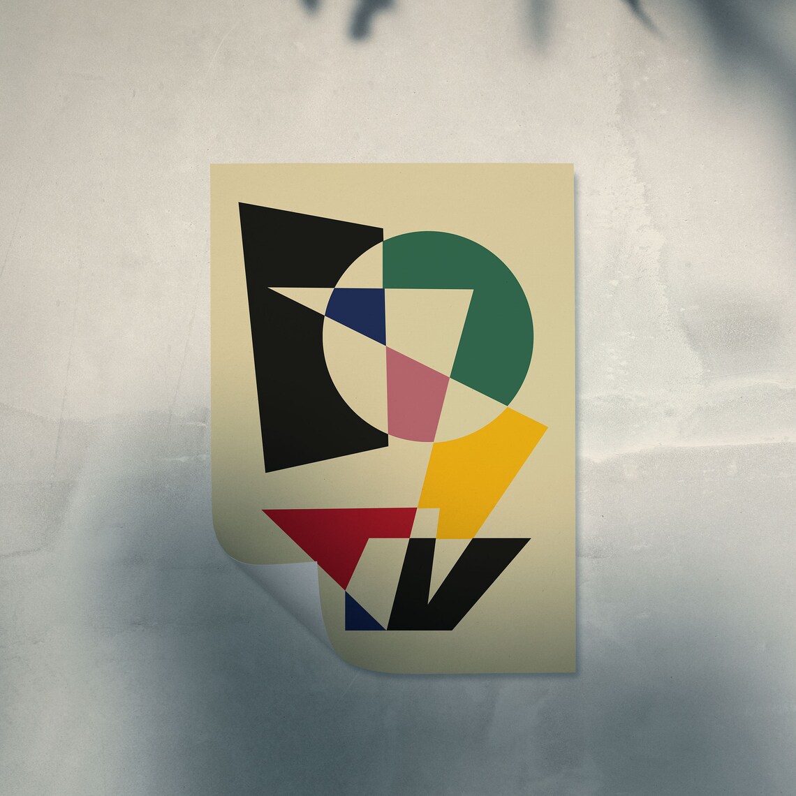 Bauhaus Colorful Abstract Shapes Geometric Retro Modernist Poster - Image 3
