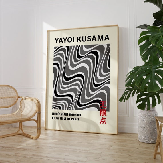 Yayoi Kusama Exhibition Poster Gallery Wall Art Kusama Print Groovy Poster Japanese Decor Printable Minimalist Poster