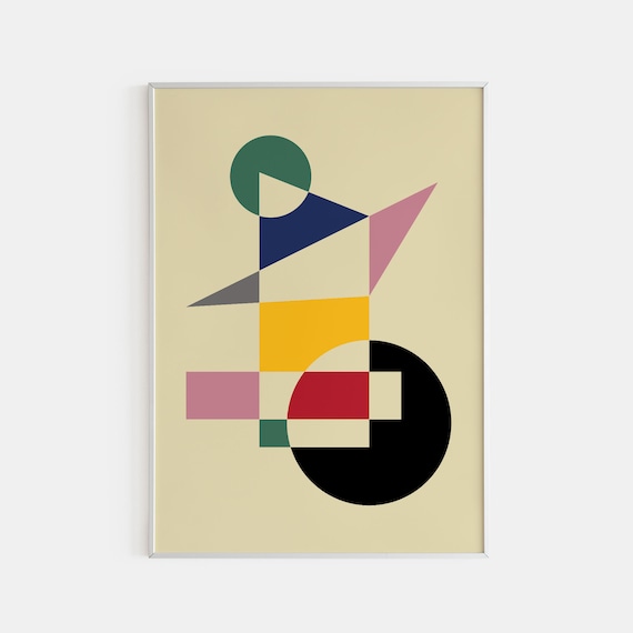 Bauhaus Print Museum Poster Bauhaus Poster Geometric Wall Art Architectural Print Abstract Print Bauhaus City Vintage Poster