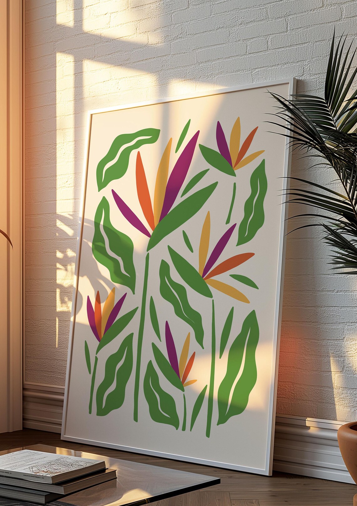 Bird of Paradise Bloom Bold Maximalist Tropical Flower Poster - Image 3