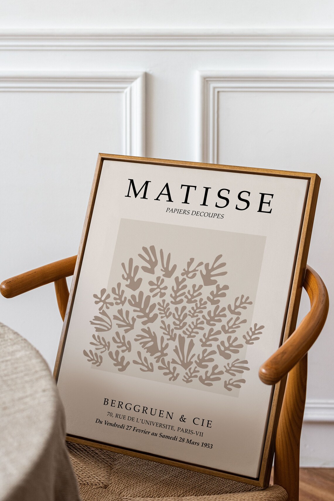 Matisse Berggruen Cie 1953 Exhibition Poster Beige Cutout Leaves Art - Image 5
