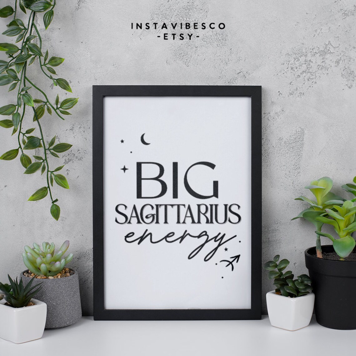 Big Sagittarius Energy Zodiac Wall Art Minimalist Astrology Print Poster - Image 3