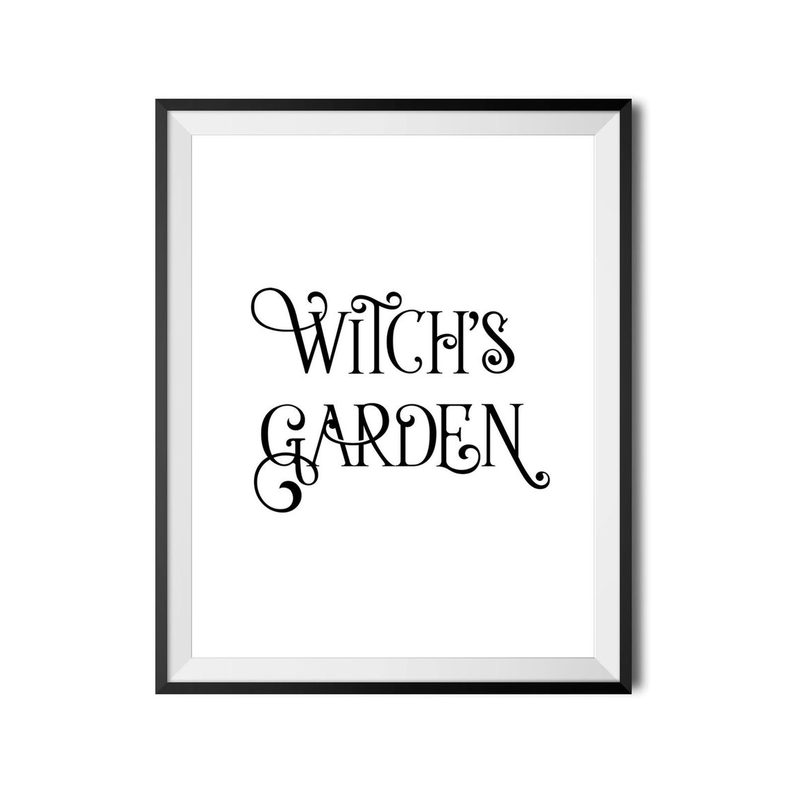 Witch's Garden Decorative Gothic Halloween Typography Poster - Image 4