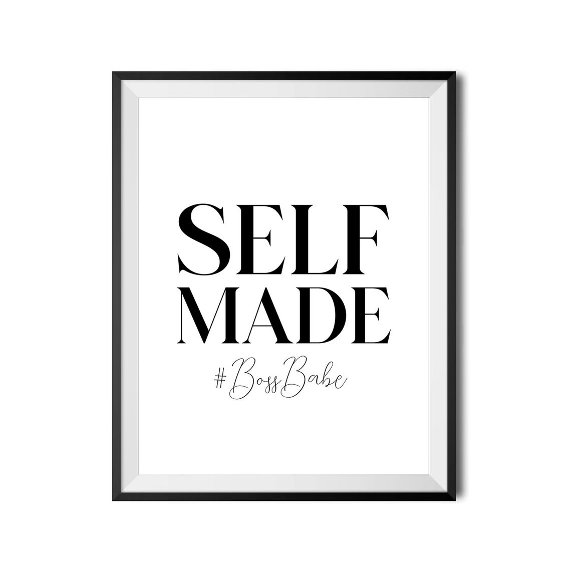 Self Made Boss Babe Office Quote Feminist Girl Boss Poster Decor - Image 4