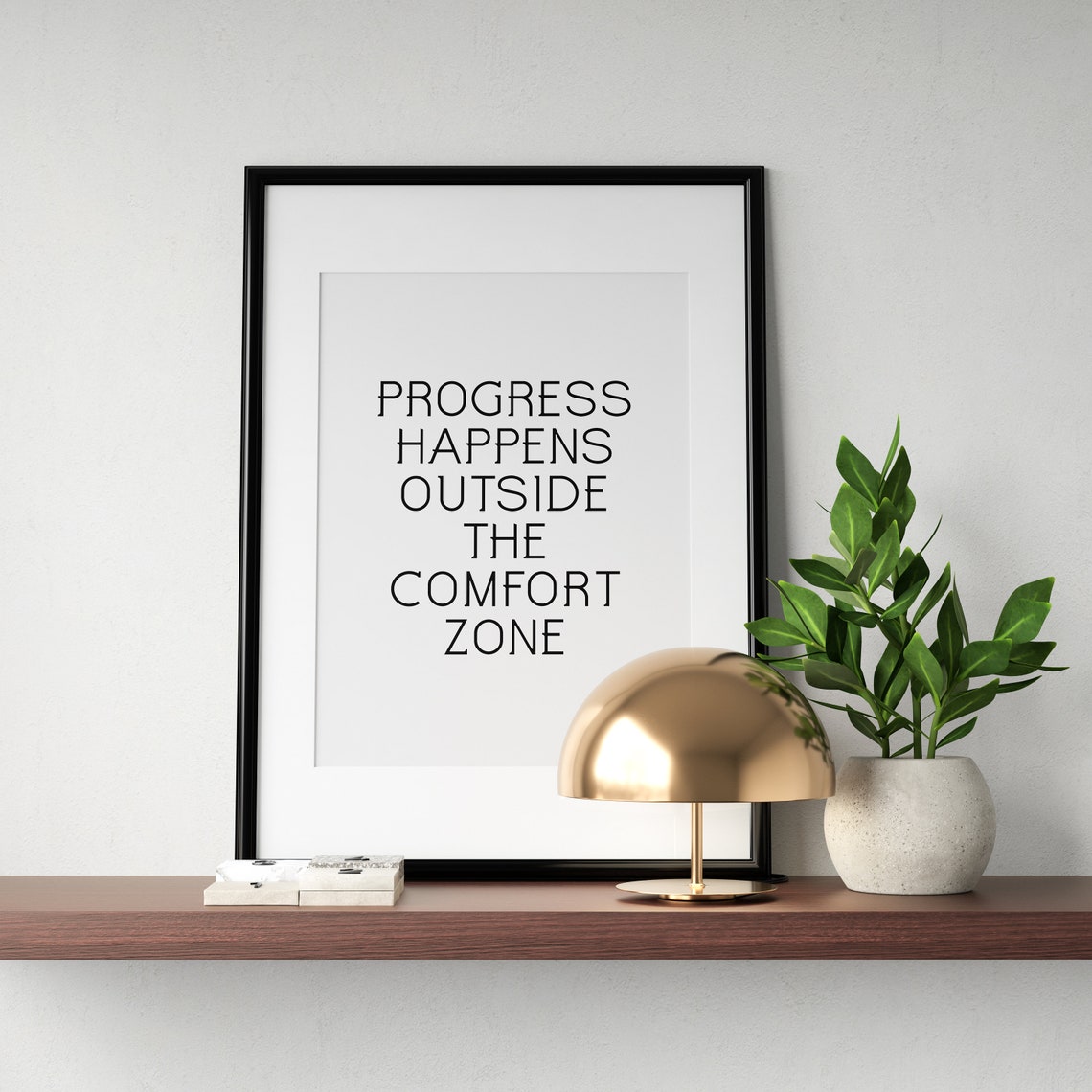 Progress Happens Outside The Comfort Zone Motivational Gym Poster - Image 2