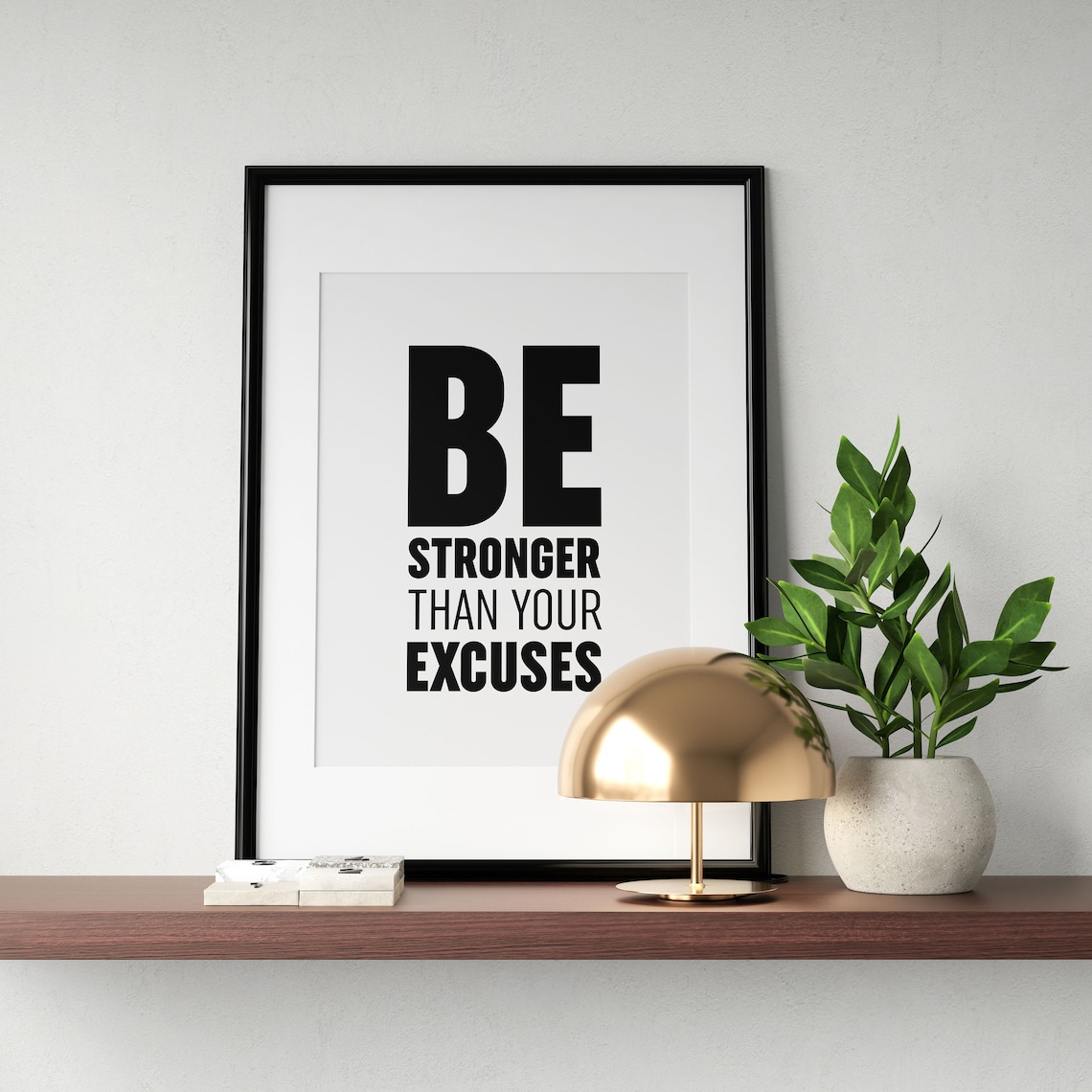 Be Stronger Than Your Excuses Gym Fitness Motivation Quote Poster - Image 3