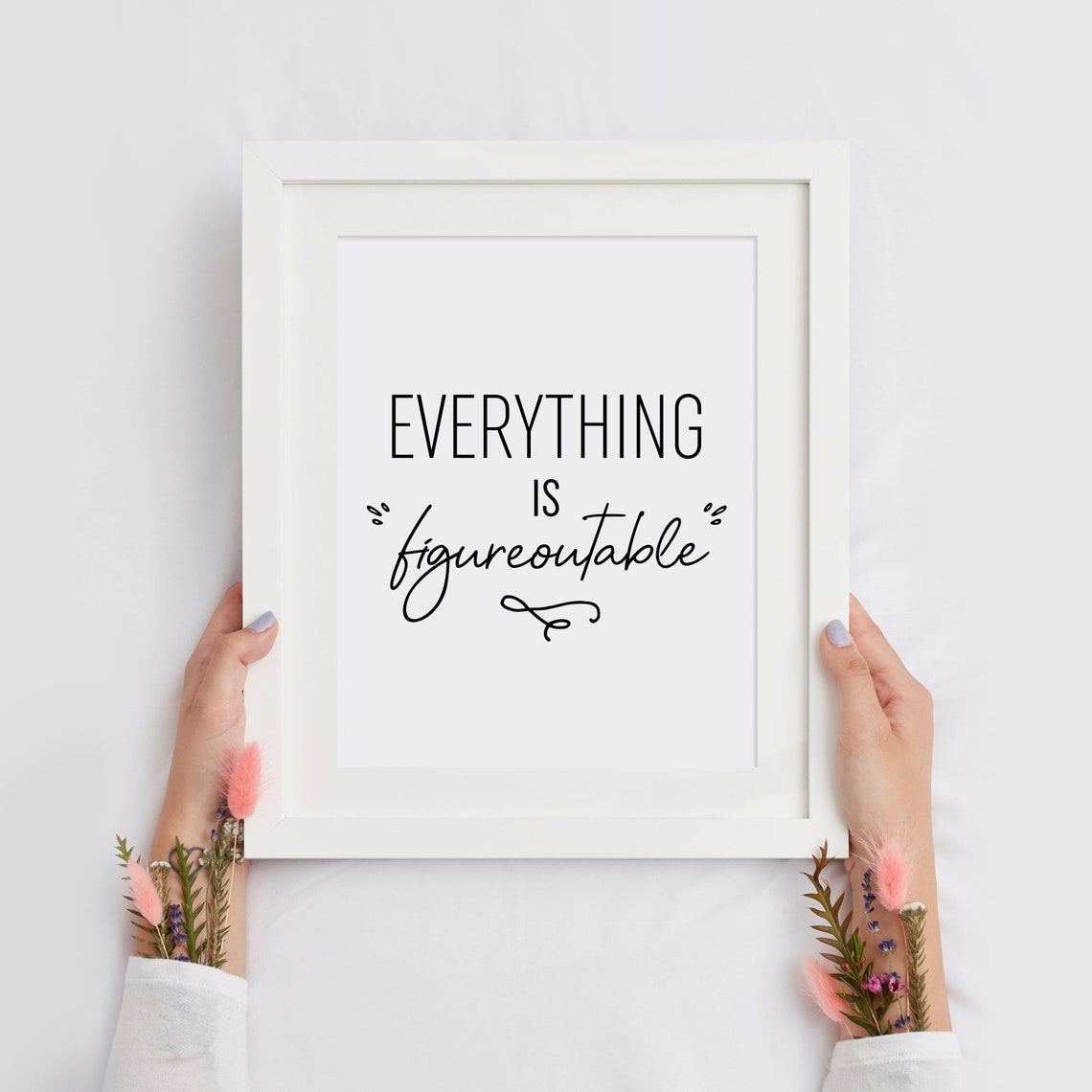 Everything Is Figureoutable Problem Solver Quote Office Poster - Image 2