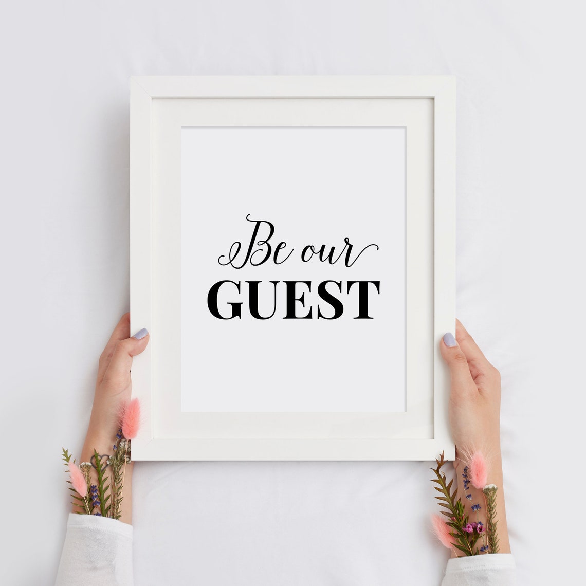 Be Our Guest Script Guest Room Welcome Quote Wall Decor Poster - Image 2