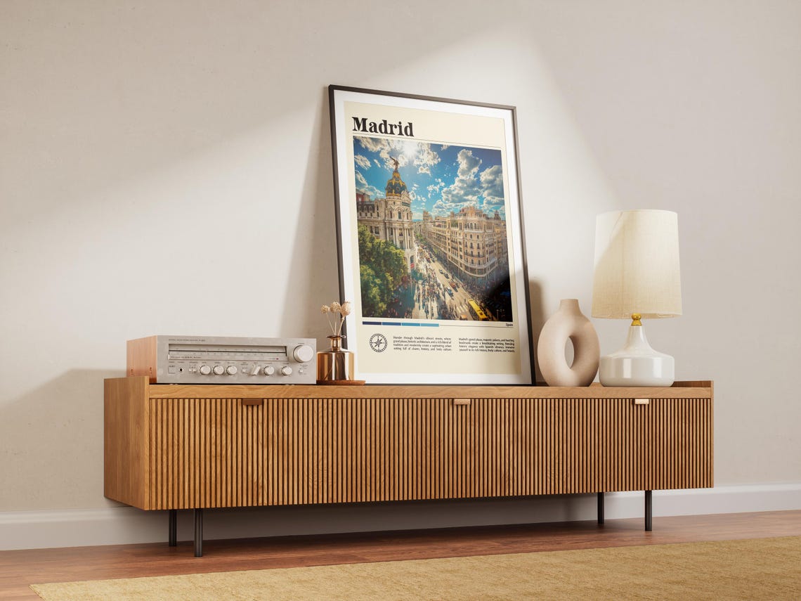 Madrid City Spain Travel Print Spain Travel Poster Travel Wall Art City Map Print Travel Poster Travel Art Gift Travel Home Decor - Image 7