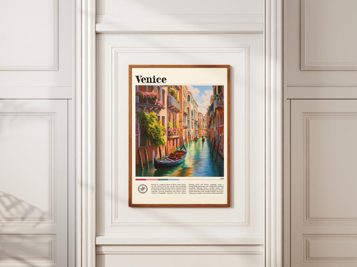 Venice Italy Travel Print Venice Travel Art Wall Decor Home Decor Wall Art City Travel Poster Gifts Italy Poster Italy Travel Print - Image 2