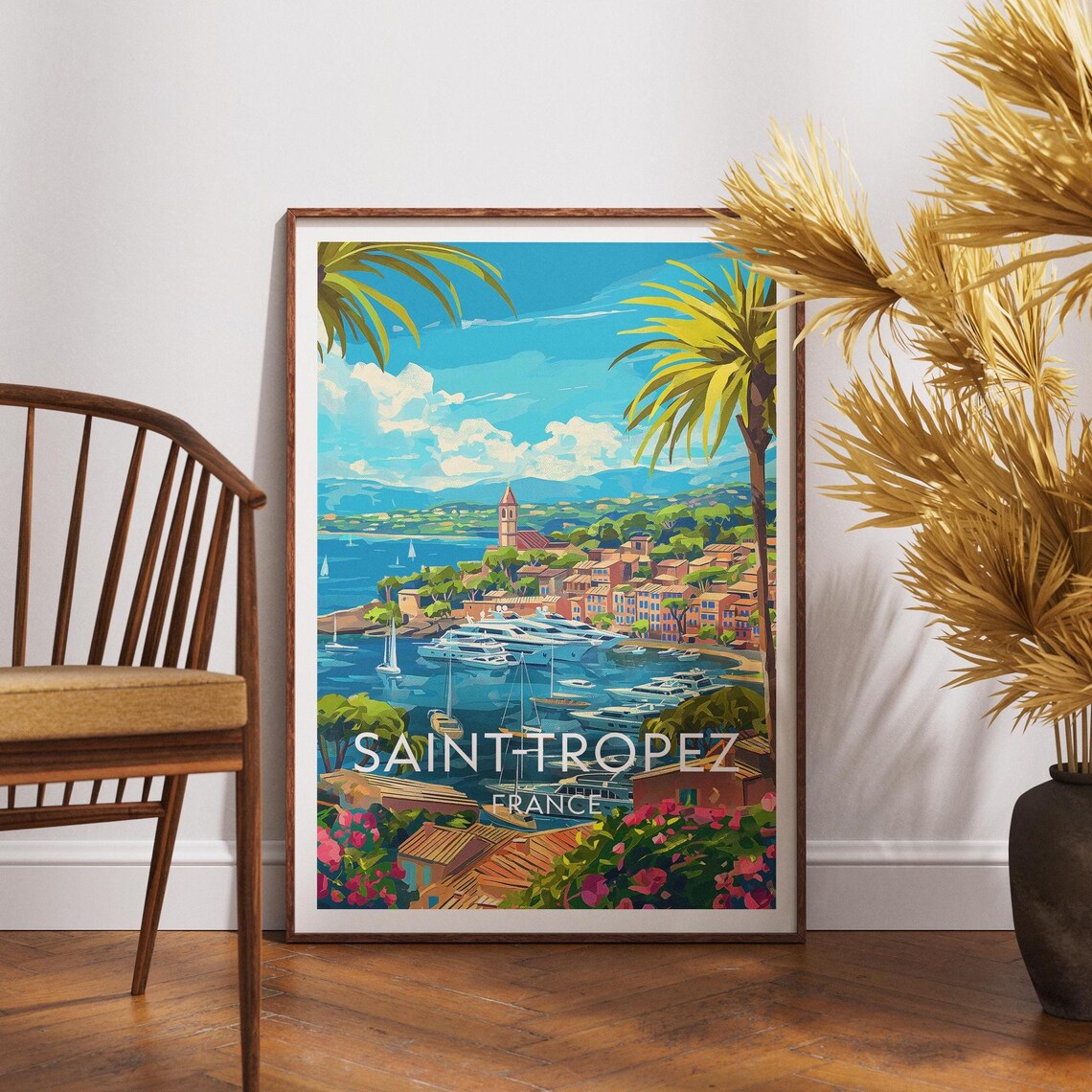 Saint Tropez Travel Poster, France Europe