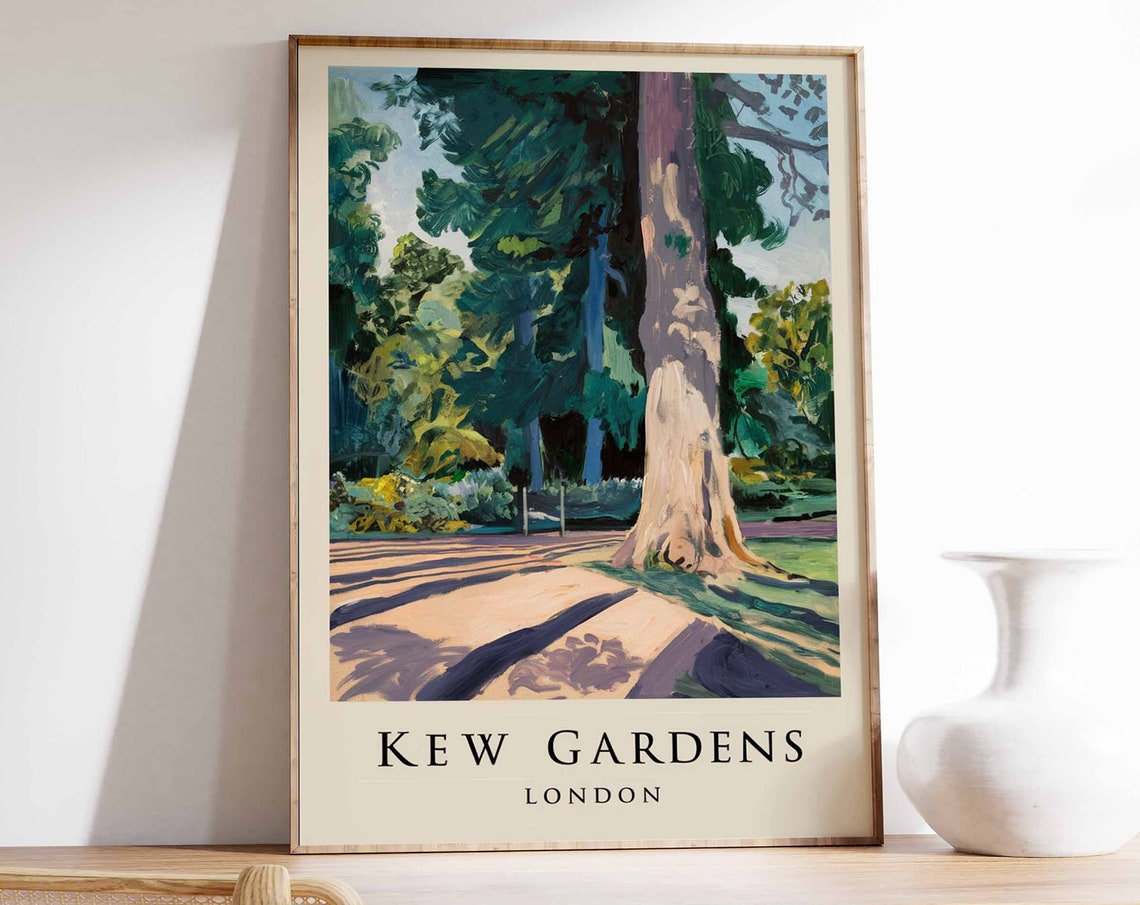 Kew Gardens Poster London Print London Art London Poster London Travel Print William Morris Print Retro London Art