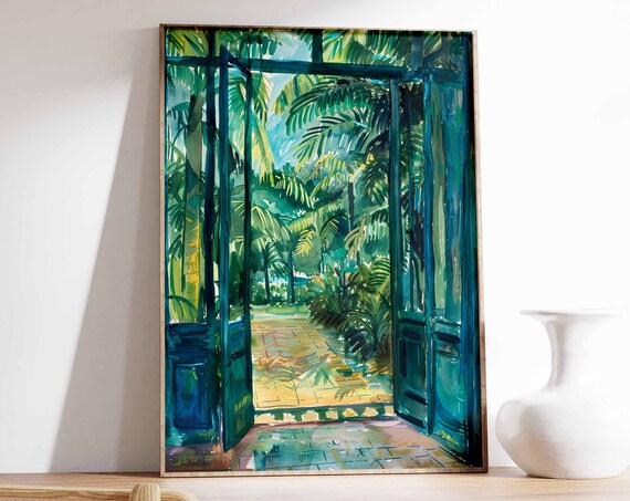 Vintage Botanical Garden Poster Henri Rousseau Print Botanical Wall Art William Morris Print Tropical Decor Vintage Floral Wall Art