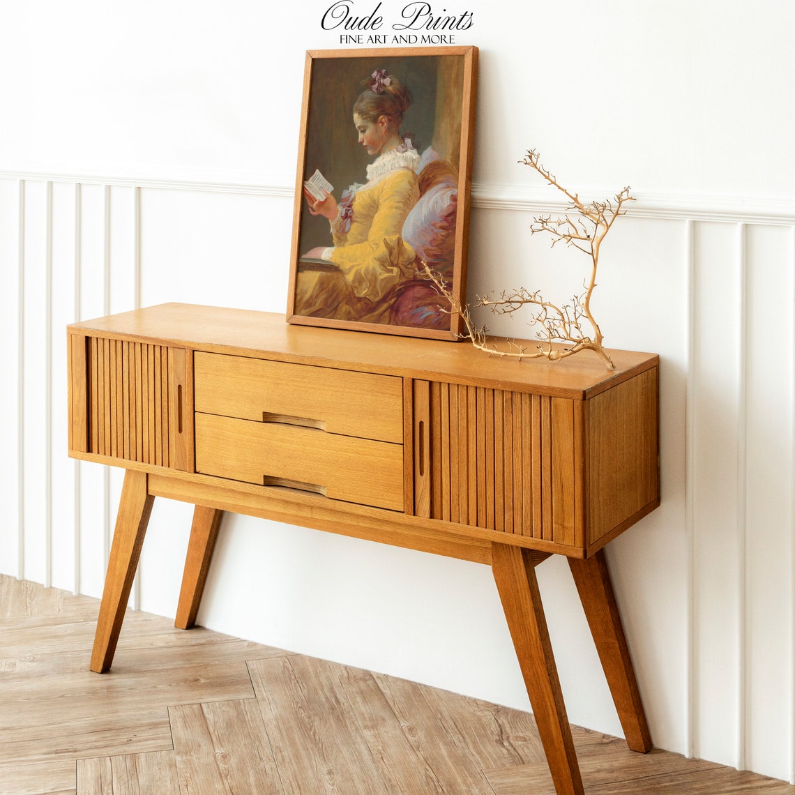 Young Girl Reading 18th Century French Rococo Style Portrait Poster - Image 2