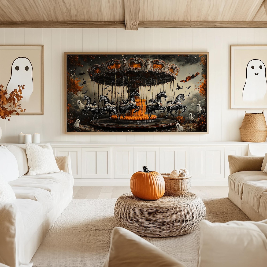 Halloween Horror Haunted Carnival Ride Art Print - Image 5