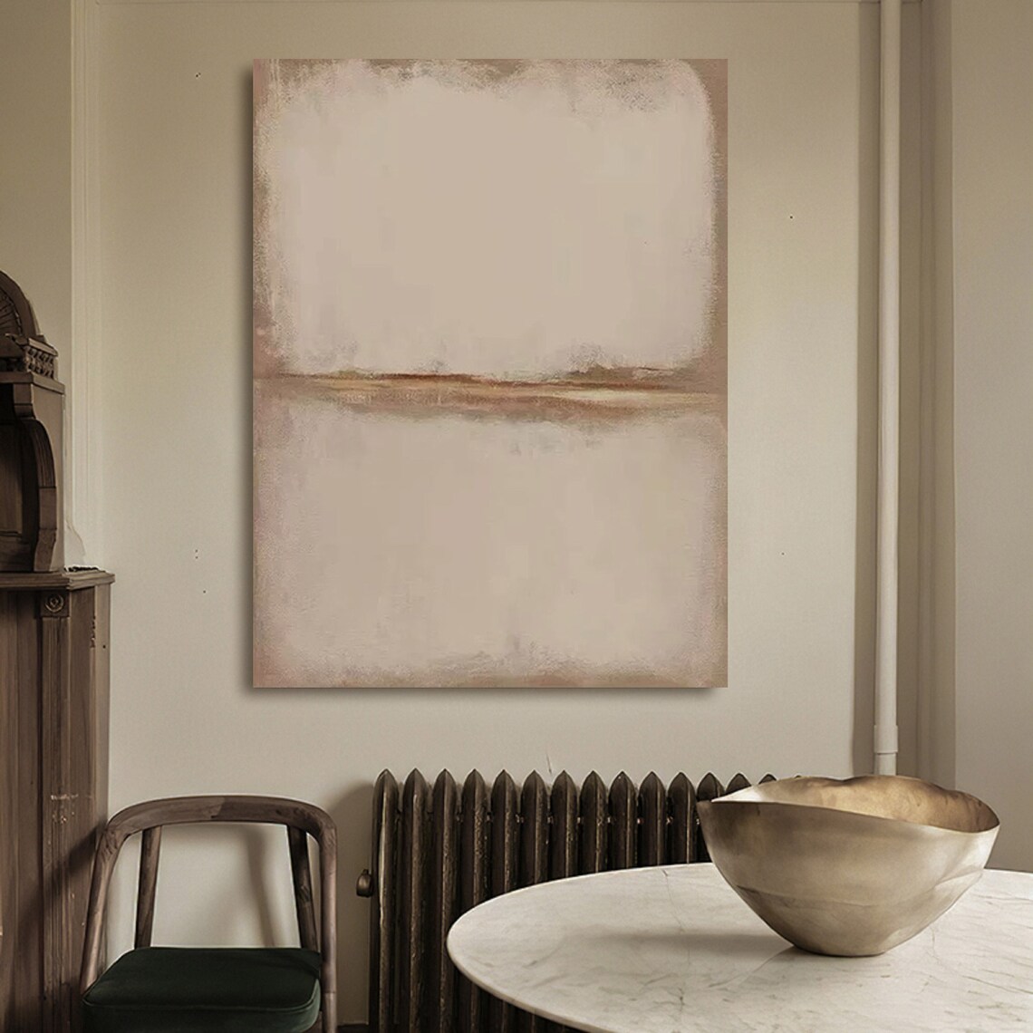 Pure Beige Minimalist Art, Modern Home Decor Print - Image 2