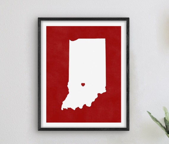 Bloomington Indiana Art College Themed Decor Alumni Map