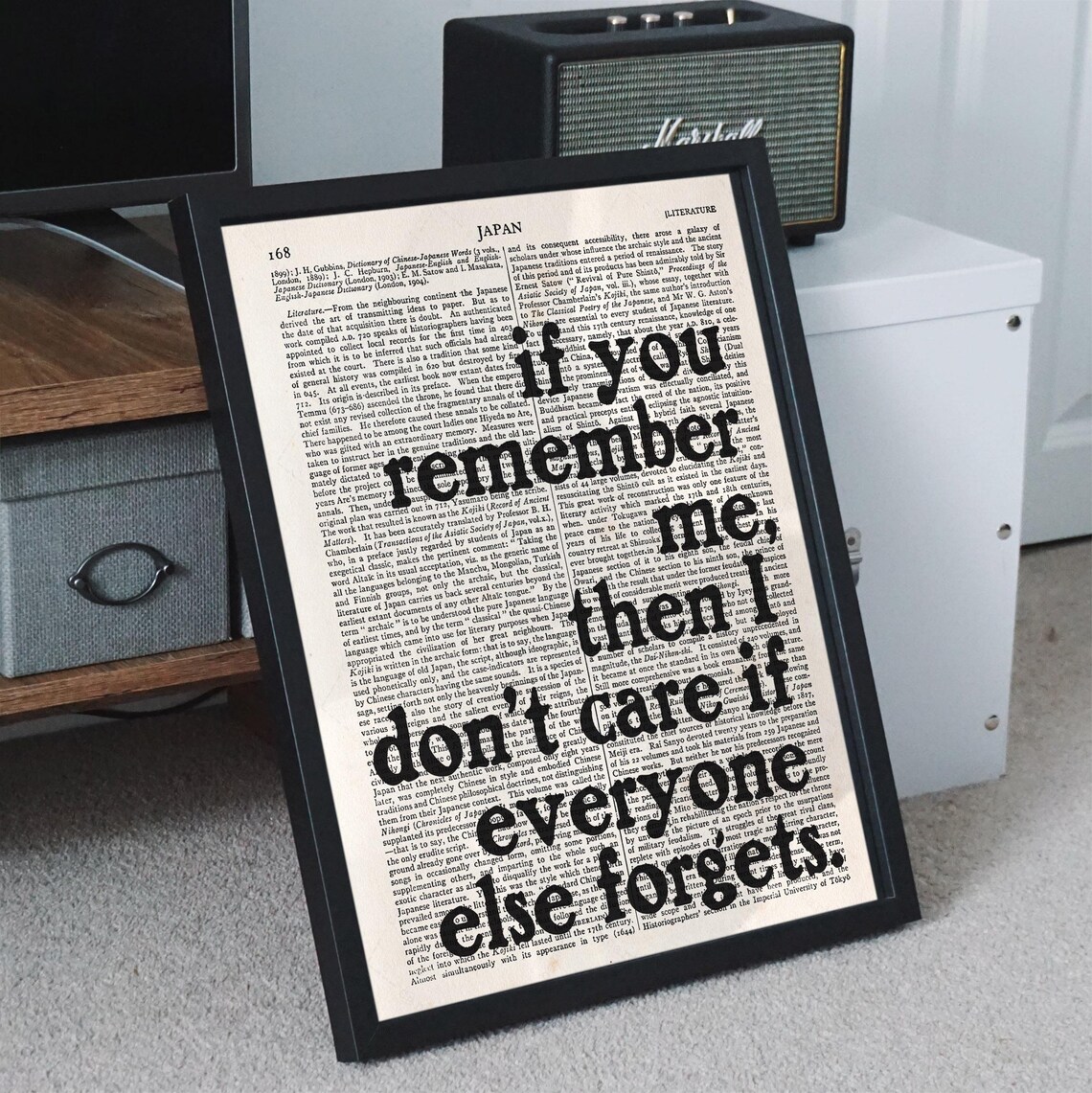 Haruki Murakami Kafka On The Shore If You Remember Me Quote Page Print - Image 4