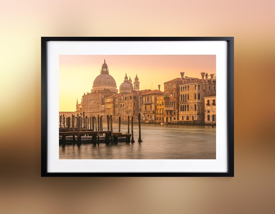Venice Grand Canal Golden Sunrise Santa Maria Salute Italy Poster