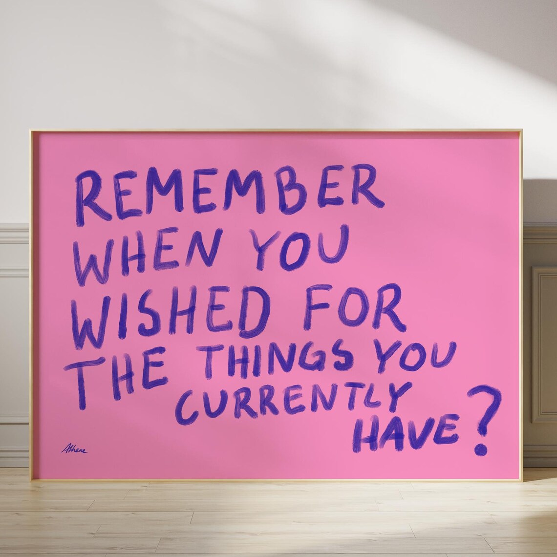 Things You Have Above Bed Art Print, Dorm Decor