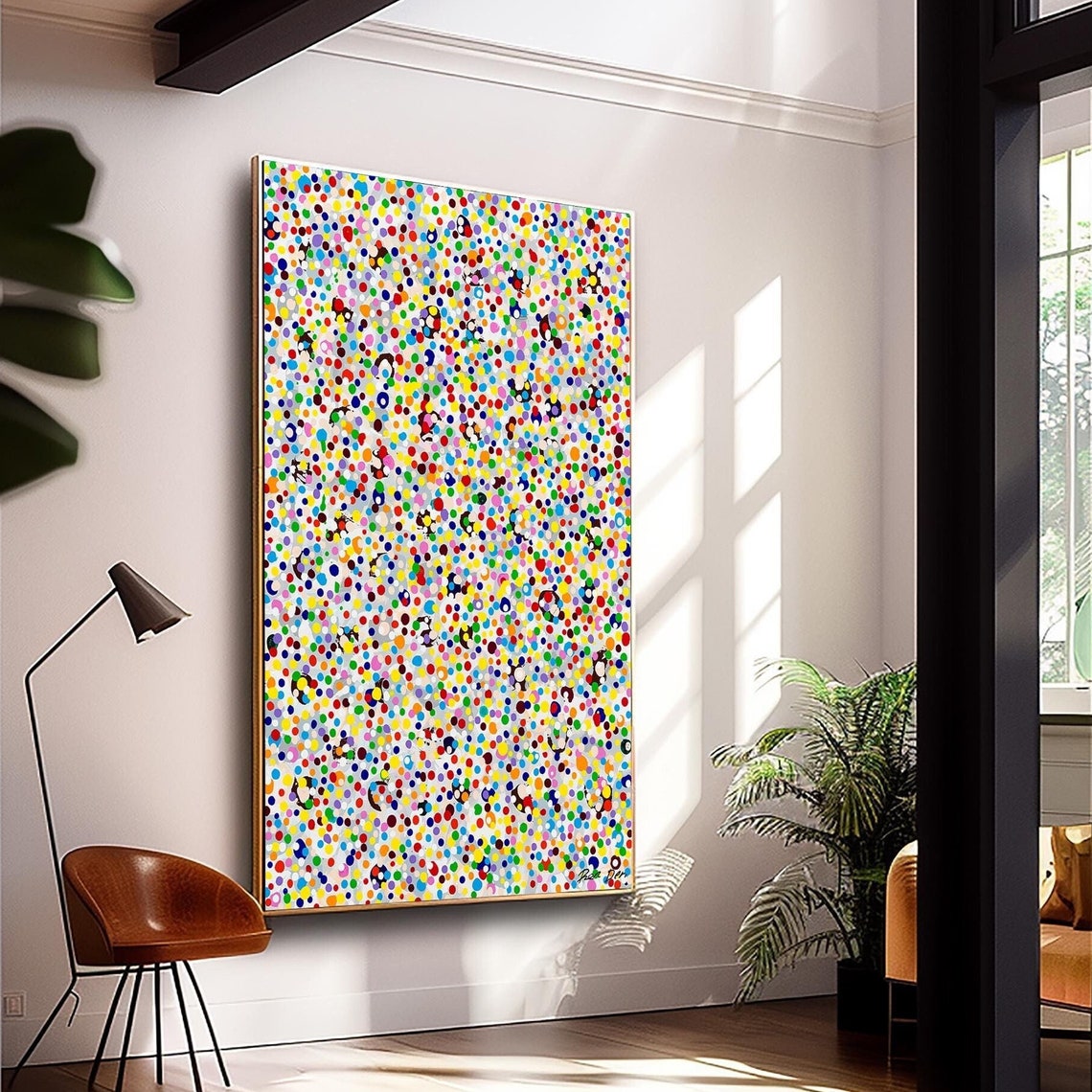 Colorful Polka Dot Confetti Vertical Modern Abstract Artwork Poster - Image 5