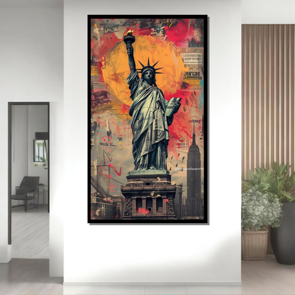 Statue Of Liberty Graffiti Street Art Urban New York Wall Art Poster