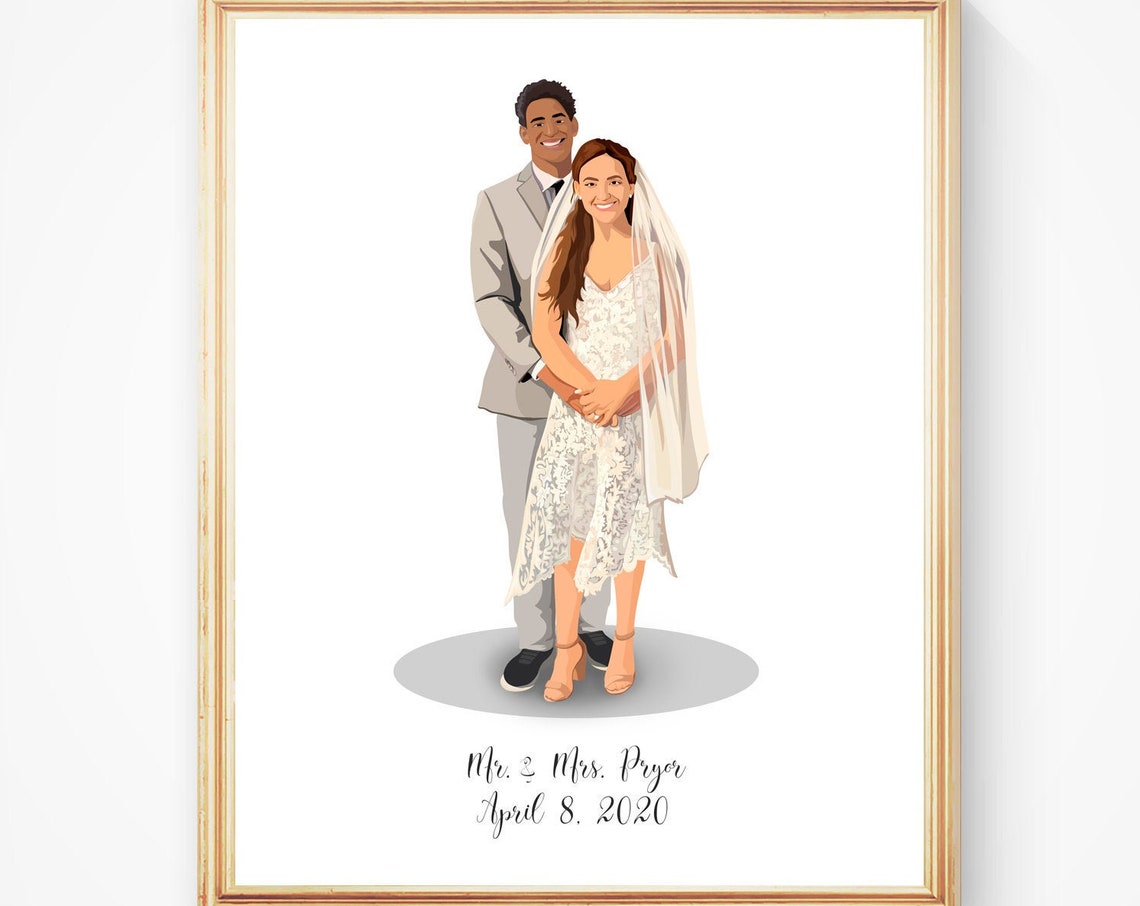Mr and Mrs Pryor Wedding Portrait April 8 2020 Custom Poster