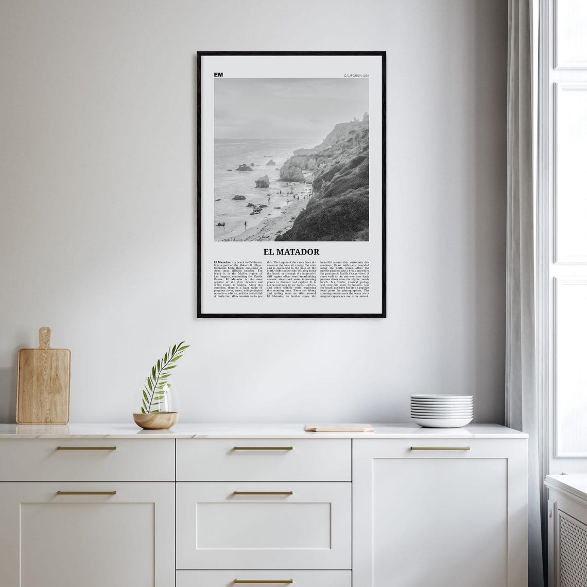 El Matador Black and White Travel Poster, California - Image 2
